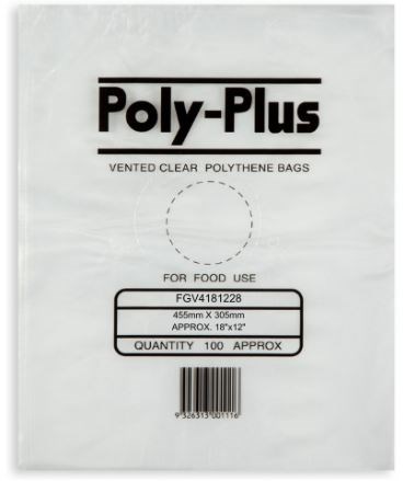 18x12Vented  LDPE Poly Plus (Kale)